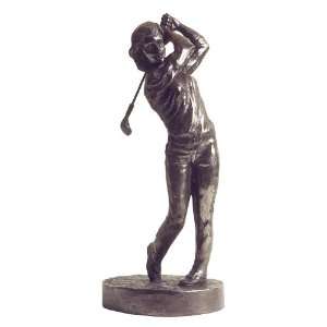   PLUS The Swing Female Golfer Bronze Art Sculpture