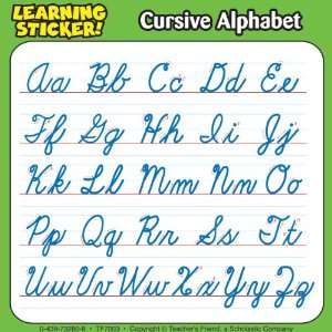  Scholastic TF7003 Cursive Alphabet Learning Stickers 