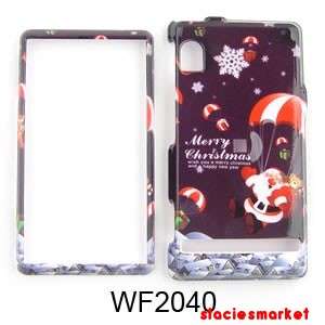   CASE COVER FOR MOTOROLA DROID A855 CHRISTMAS SANTA PARACHUTE  