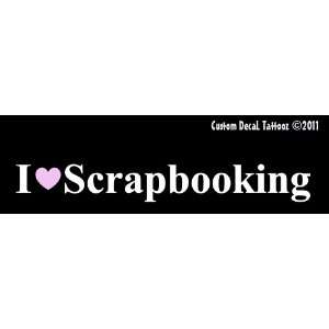 Love Scrapbooking with Pink Heart Car Window Decal Sticker White 8
