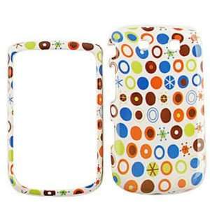 com Blackberry Torch 9800 Colorful Cute Polka Dots on White Hard Case 