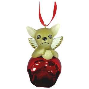  Cute Christmas Holiday Chihuahua Dog Red Ornament Bell 