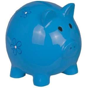  Cute Blue Piggy Bank With Flower Design Collection 