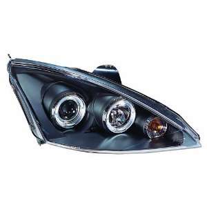 IPCW CWS 525B2 Clear Projector Headlight with Rings and Black Housing 
