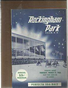 1966 ROCKINGHAM PARK HARNESS RACING PROGRAM 4 17 EXCELLENT  