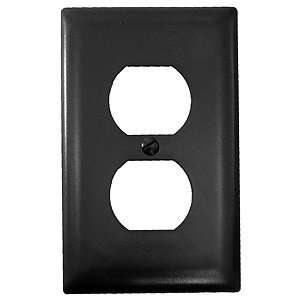  WALL PLATE 1G 1 DUP BLACK