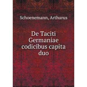   codicibus capita duo Arthurus Schoenemann  Books