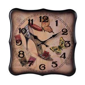 Sterling Industries 118 012 9 Butterfly Shoe Wall Clock, Vintage Tone 