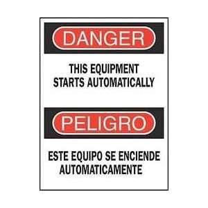  Danger Sign,14 X 10in,r And Bk/wht,text   BRADY 