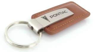 Pontiac Brown Leather Keychain   New  