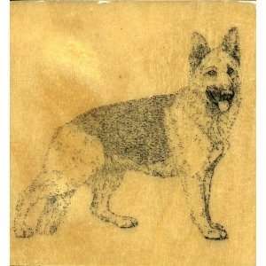  GERMAN SHEPHERD Rubber Stamp Arts, Crafts & Sewing