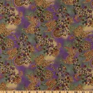  44 Wide Sayan Paisley Violet Fabric By The Yard Arts 