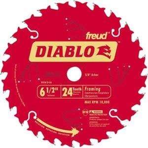  Freud Diablo Framing Saw Blade   6 1/2in. x 24T, Model 