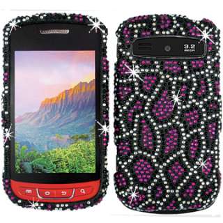   PINK DIAMOND BLING CRYSTAL FACEPLATE CASE COVER SAMSUNG ADMIRE  