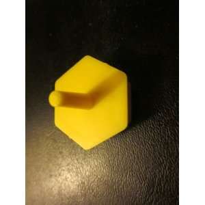   PERFECTION Yellow Game Piece Hexagon (6 sided shape) 