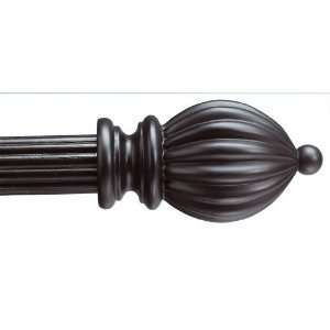   wood rod set, 2 diameter pole, black color, 48