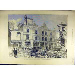 1884 Dynamite Outrage Westminster Scotland Yard Print 