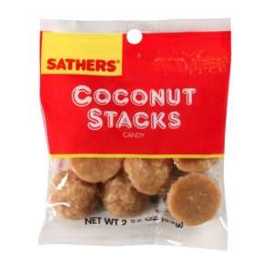 Sathers Cocunut Stacks (Pack of 12)  Grocery & Gourmet 
