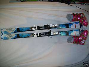   SALOMON /SIAMNS SKIS WITH ROXY BOOTS FITTED w/ Salo bindings poles