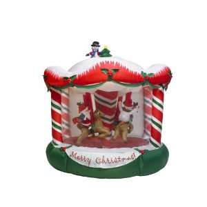 8Ft.   Gemmy Rotating Christmas Bear, Santa, Penguin, Snowman Carousel 