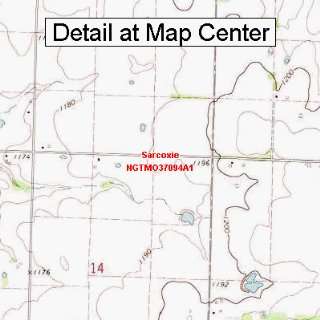   Topographic Quadrangle Map   Sarcoxie, Missouri (Folded/Waterproof