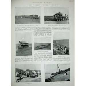   1898 Soudan War Nile Steamer Boat Sappers Camp Train