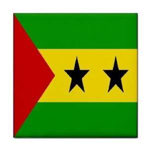 Sao Tome and Principe Flag Tile Trivet