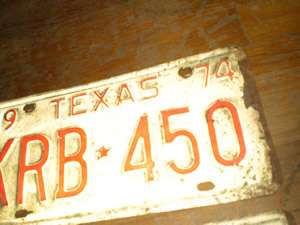   picked up this neat vintage set of 1974 texas plates at an estate sale