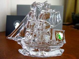 Waterford Crystal TALL SHIP Figurine / Sculpture   NEW  