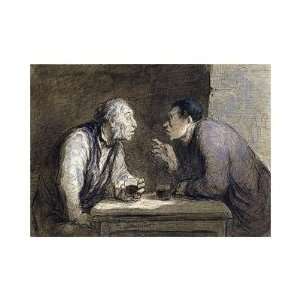  Honore Daumier   Two Drinkers Giclee