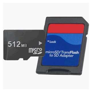  MicroSD 512MB Memory Card + SD adapt. Electronics