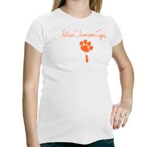   Clemson Tigers White Future Tiger Maternity T shirt