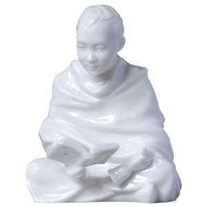  Tibetan Lama Chanting Porcelain Oriental Sculpture