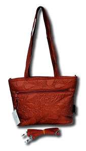 COPPER PAISLEY BURGUNDY RUST JENNA BAG TOTE PURSE NEW  