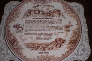 Vintage South Dakota Mt. Rushmore Collectible Plate  