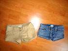 LOT of 2 ABERCROMBIE & HOLLISTER SHORT SHORTS sz 00 & 0