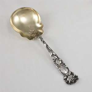  Bridal Rose by Alvin, Sterling Berry Spoon, Gilt Bowl 