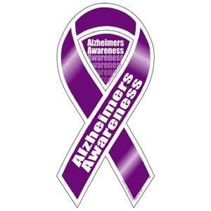  Alzheimers Awareness 2 in 1 Ribbon Magnet Automotive