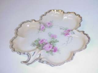 ANTIQUE PRUSSIA ROYAL RUDOLSTADT CLOVER TRAY 1905  