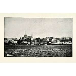  1901 Halftone Print Rosario Santa Fe Argentina Parana River 