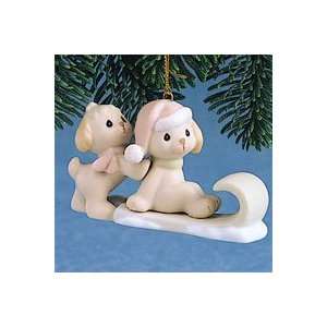  Puppies On Sled Precious Moments Ornament #272892