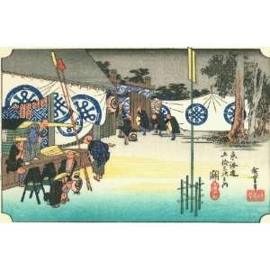  Hand Made Oil Reproduction   Ando Hiroshige   32 x 20 
