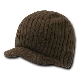  by Decky BROWN CAMPUS VISOR BEANIE JEEP CAP CAPS HAT HATS 
