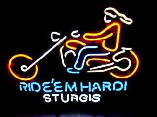 MOTORCYCLE STURGIS BEER BAR NEON LIGHT SIGN me194  