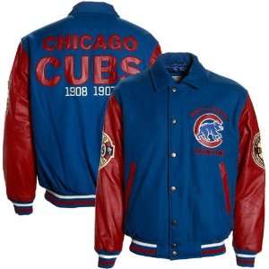    Red 2 Time World Series Champions Commemorative Wool Leather Jacket