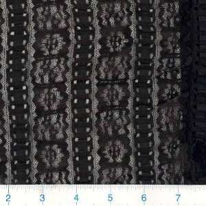  56 Wide Stretch Lace Lacy Ribbon Black Fabric By The 