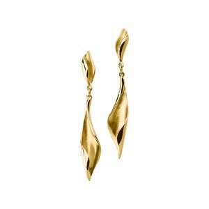   14K Yellow Gold Pair 53.50X08.00 Mm Dangle earrings Jewelry