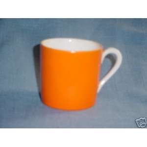  Porcelain Orange & White Demitasse Cup 