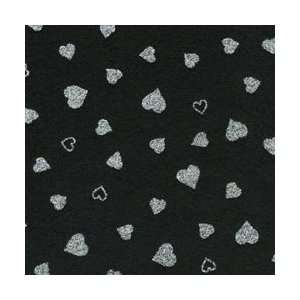 Kunin Foss Fabrics Fanci Felt 9X12 Twinkle Heart Black W 