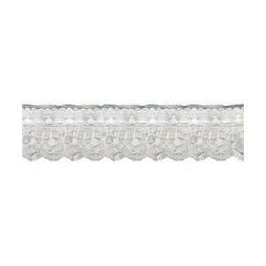  Wrights Ruffled Lace with Ribbon (1 5/8 Inch Wide) 9 Yards 